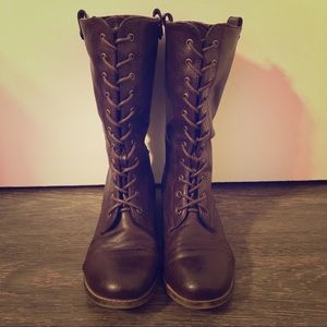 Brown Lace Up Boots